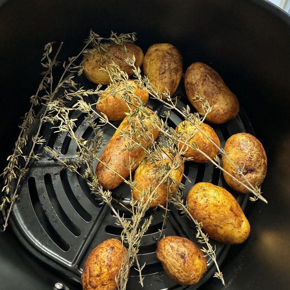 Sprøde små kartofler i airfryer