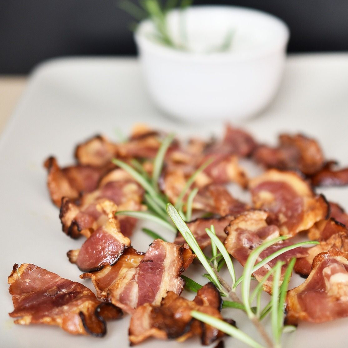 Bacon i airfryer sprød og saftig